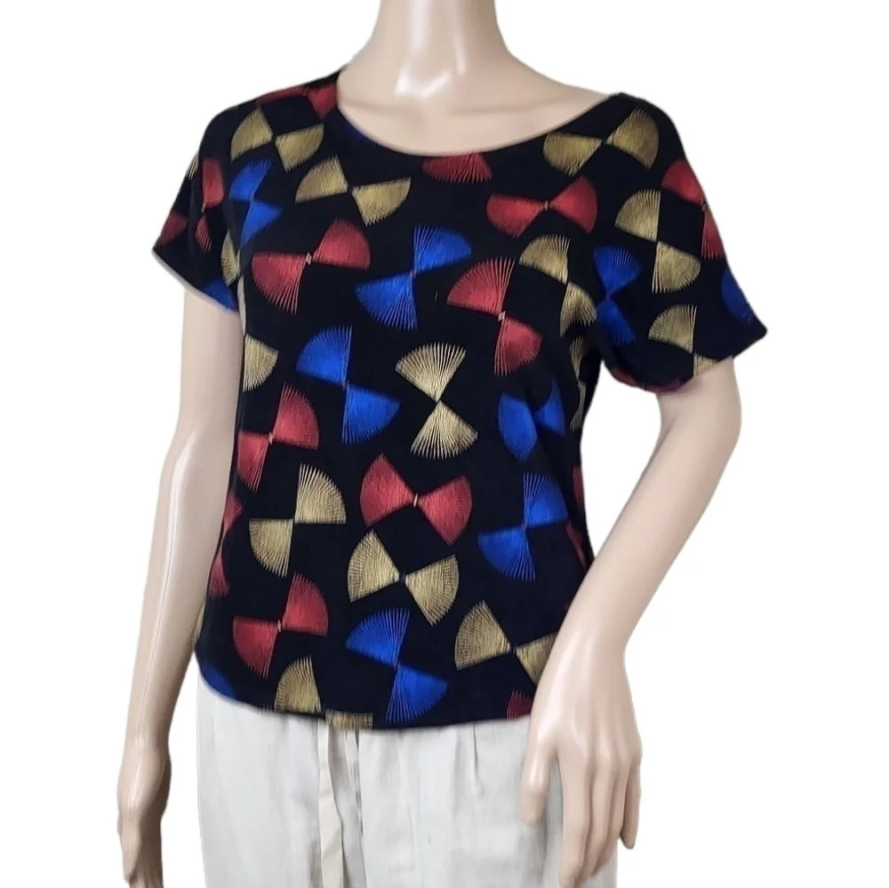 JAIPUR Fan Bow Tie Noodles Black Red Gold Top Shimmer